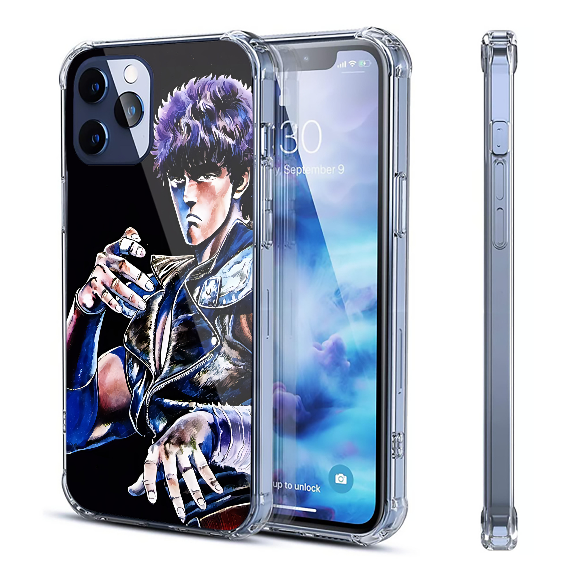 （画像用） 北斗の拳 Fist of the North Star 【iPhone 12シリーズ対応】透明スマホケース（クリアソフトケース）